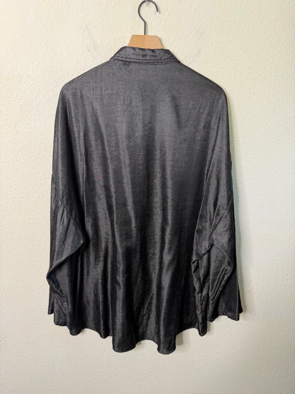 Friend Rice Grey Long Sleeve Oversized Button Up Mens Top Size L - Picture 5 of 8